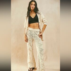 NWOT Free People Beach Get Away Fauxchet Knit Set-SIZE L-$128 A602-62